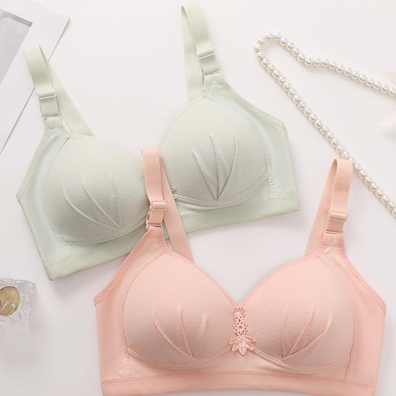 Women Large Size Bra Gathered Lifting Breast Middle-aged Mother Back Underwear Bra