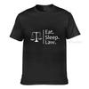 Eat Sleep Law Tshirt Scale Graphic Tees Tops For Lawyer Christmas Gift Shirt Unisex Premium Cotton Summer T Shirts