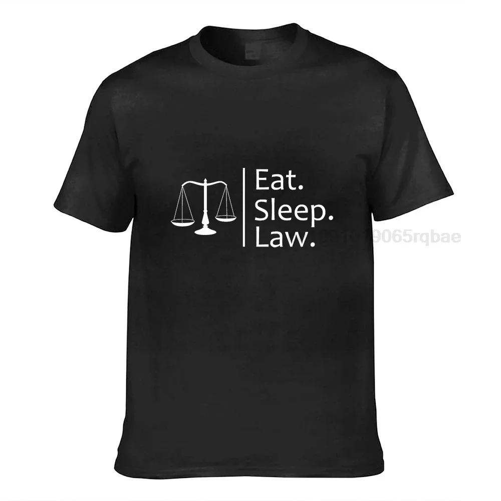 Eat Sleep Law Tshirt Scale Graphic Tees Tops For Lawyer Christmas Gift Shirt Unisex Premium Cotton Summer T Shirts