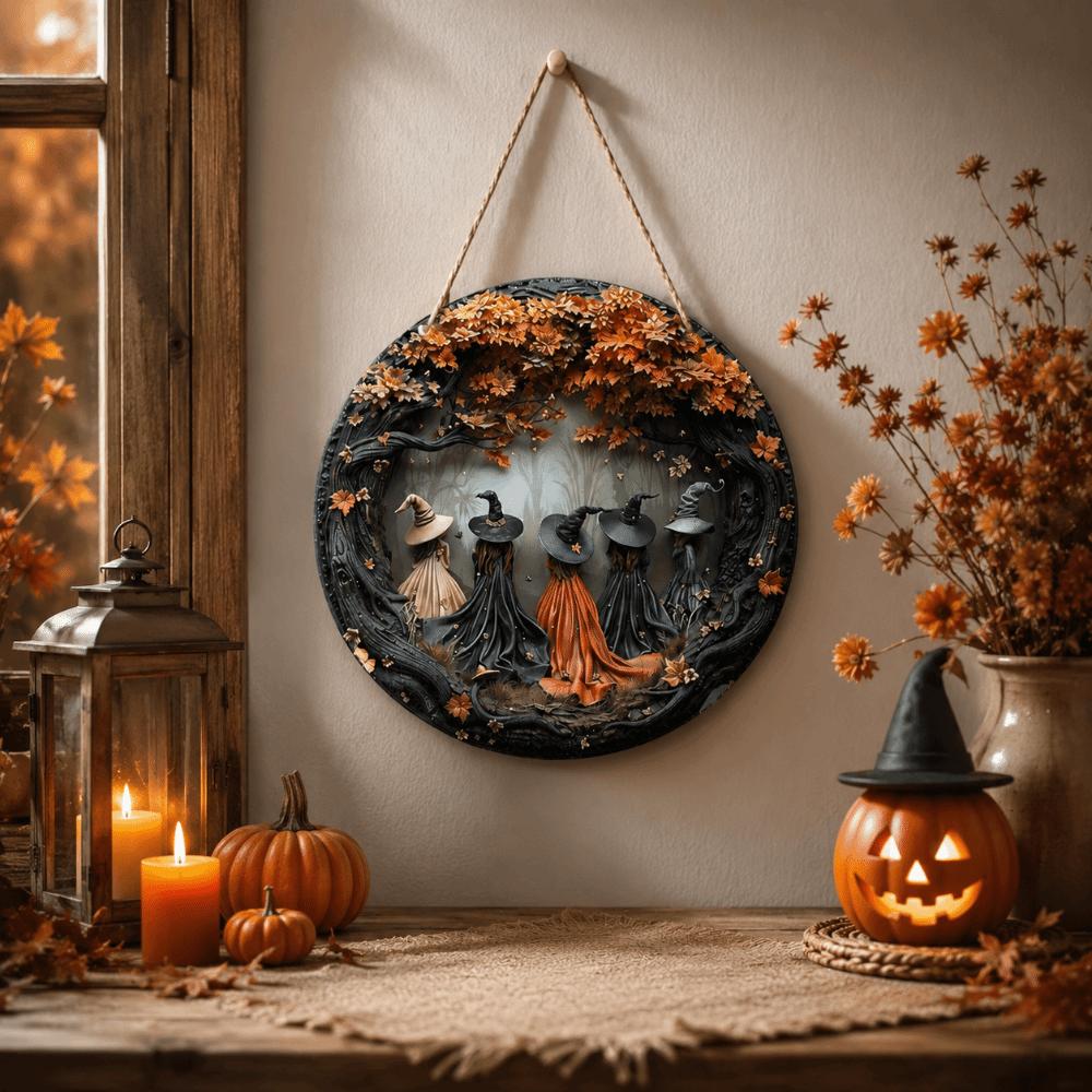 Cat Witch Wall Decoration Ghost Pumpkin Porch Decor Halloween Door Decorations Outdoor Atmosphere