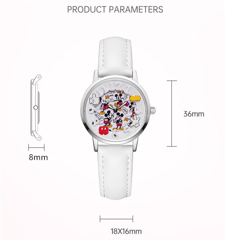Disney Jungen Mode Cartoon Uhr Niedliche Kinder Mickey Maus Uhren Kinder Jungen Mädchen PU Leder Quarz Armbanduhr Uhr Geschenk