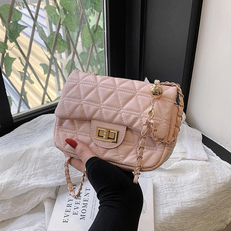 

Stylish Soft Pu Crossbody Bag With Stitching Detail Urban Simple Design For Daily Use рожевий