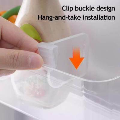 Kühlschrank Seitenfach Trennwand Transparentes Design Einfache Klick-Montage PP-Kunststoff Verstellbare Trennwand Flexibler Aufbewahrungs-Organizer