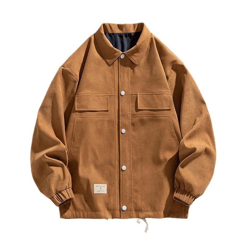 Jacket Men's Spring and Autumn Lapel Jacket Fashion High Sense Trend Tooling Clothes Casual Men's Clothing