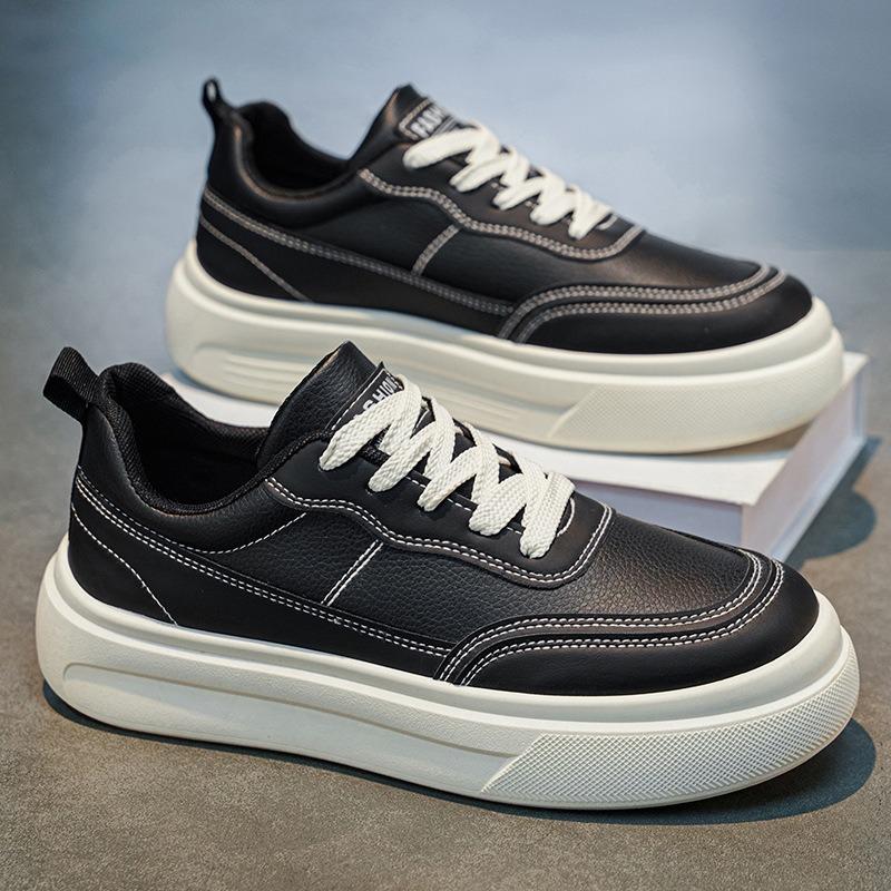 Men S Korean Style Casual White Sneakers For Students Breathable Sports Shoes