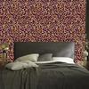 Intricate floral pattern wallpaper, burgundy and orange, 50x1000