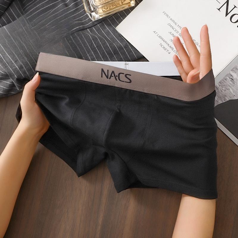 New Men's Underwear, Cotton Boxer Shorts, Mid-waist Solid Color Men's Underwear, Men's Boxer Shorts