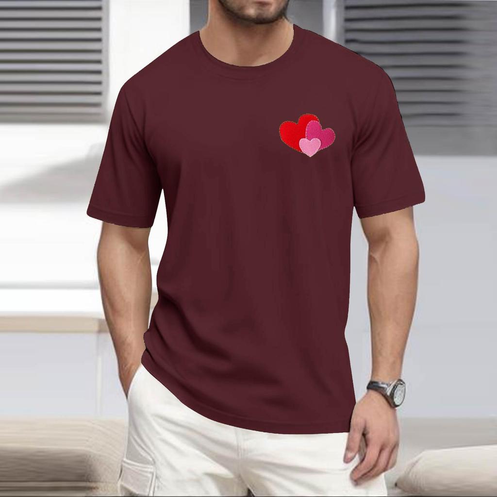 Men's  Popular T-shirt Printed Round Neck Short Sleeve T-shirt
