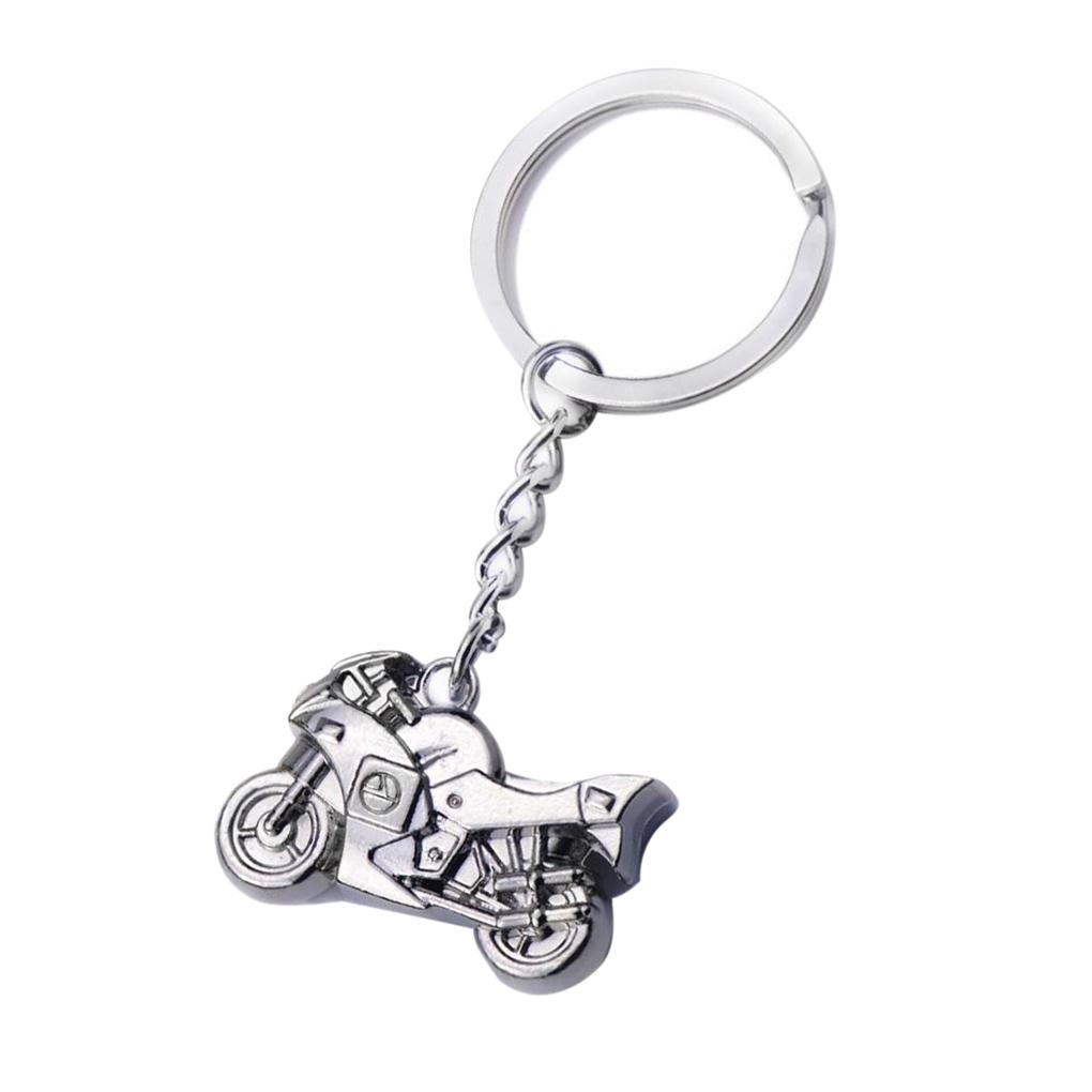 Satın alın Motorcycle Keychain Simple Design Metal Motorbike Pendant Key Holder Ring Holiday