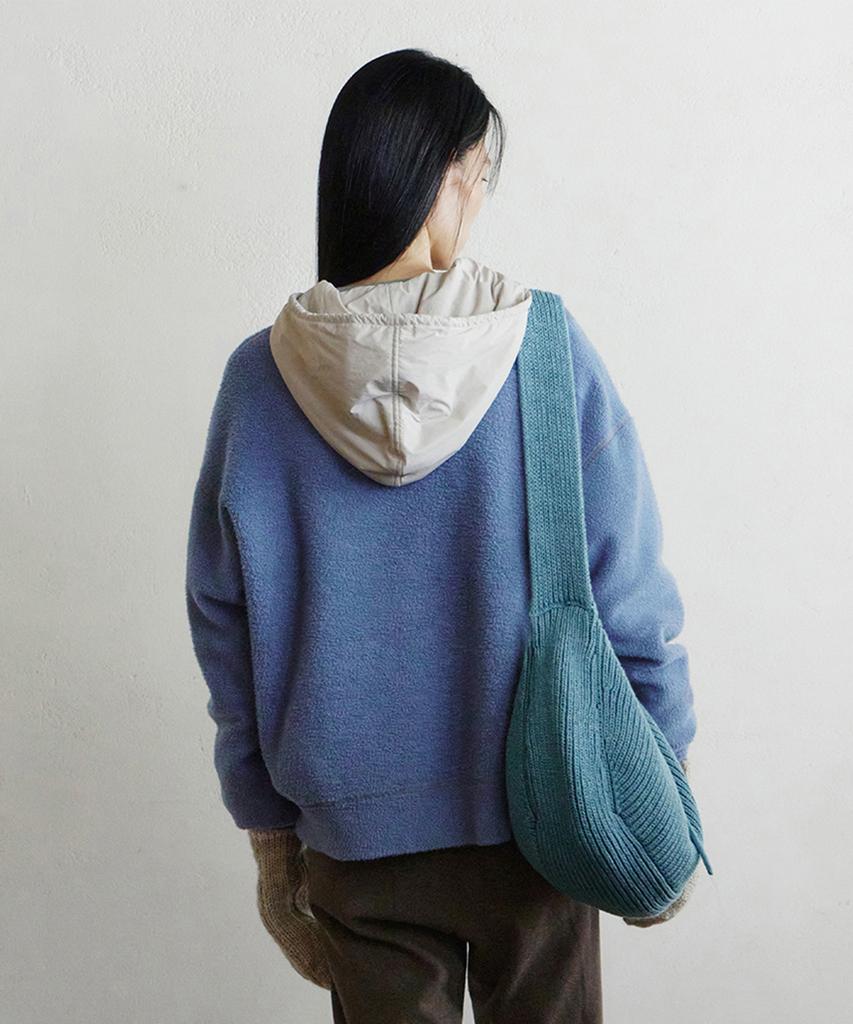 Monochrome Picker Knit Bag (Smoke Blue)