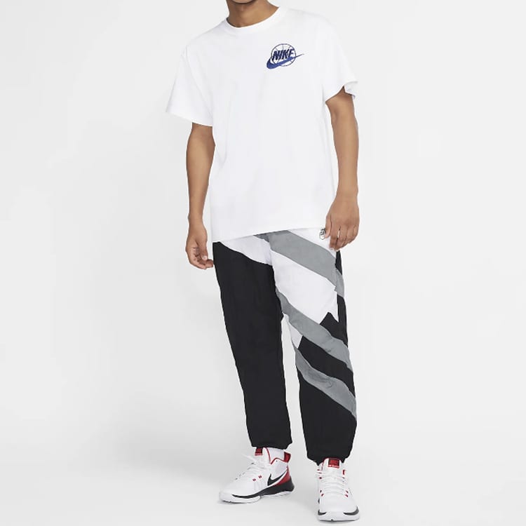 Nike T Shirts Men's White Crew Neck Moderate Straight Fit CV1084-100