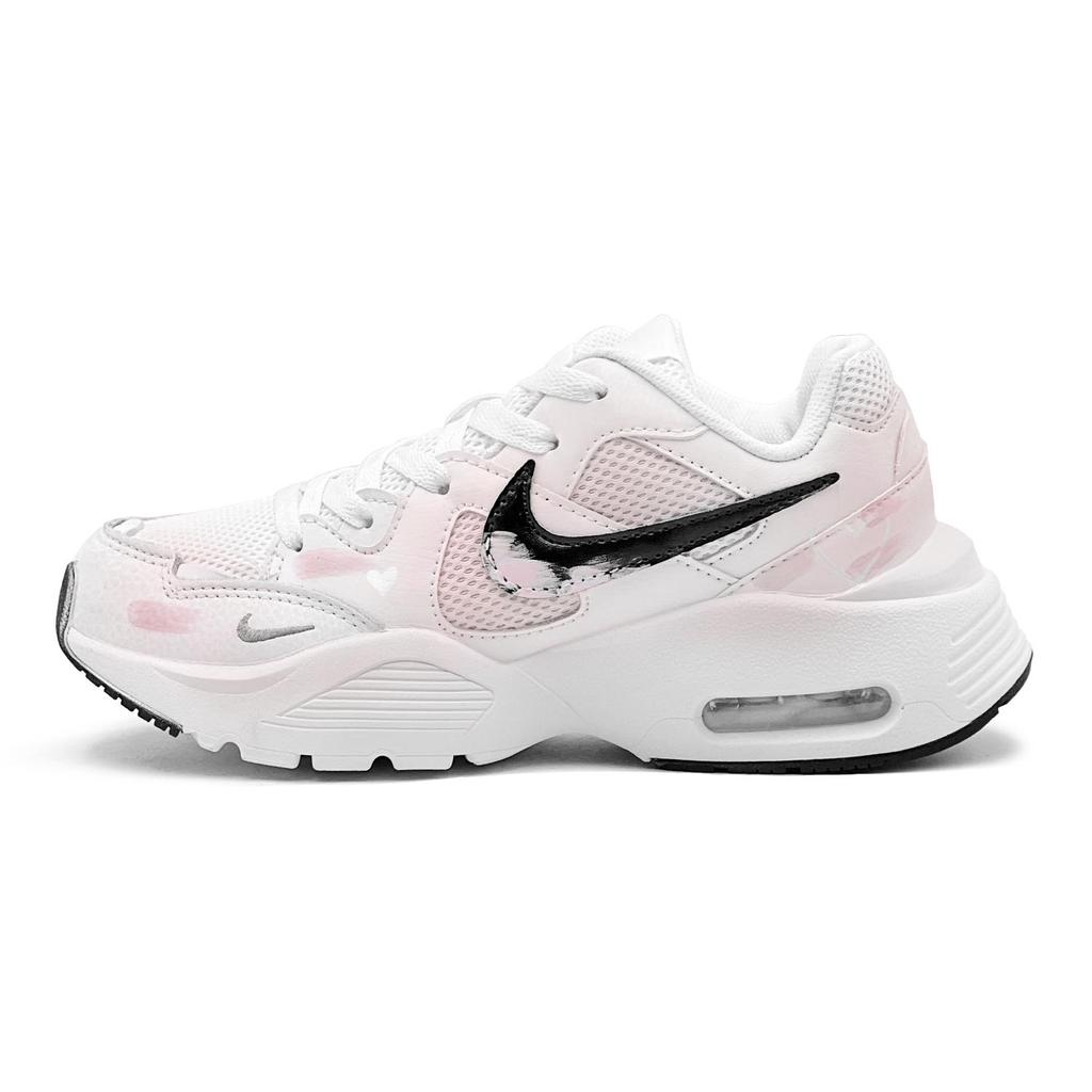 Nike Air Max Fusion Odporne na ścieranie, Oddychające, Lekkie Niskie Buty do biegania Damskie Różowo-białe CJ1671-100(TeamS3-S-BOX)