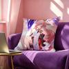 Yae Miko Cute Genshin Impact Pillow Case Square DoubleSided Sofa Cushion Cover Bedroom Bedside Pillow