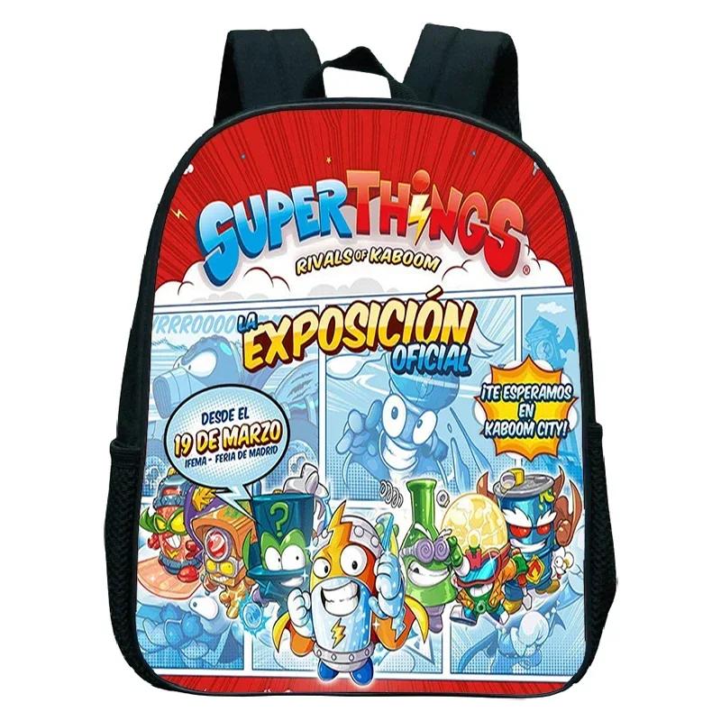 SuperThings Rucksack Kleinkind Cartoon Schultasche Jungen Mädchen Kindergarten Tasche Wasserdicht Kinder Buchtasche 12 Zoll