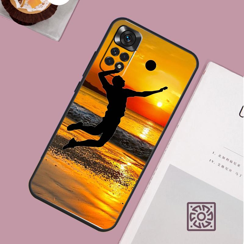 Volleyball Sport Phone Case For Redmi Note 13 Pro 12 11 10 9 8 Pro 9S 10S 11S 12S 10A 9C 10C 12C 13C Cover