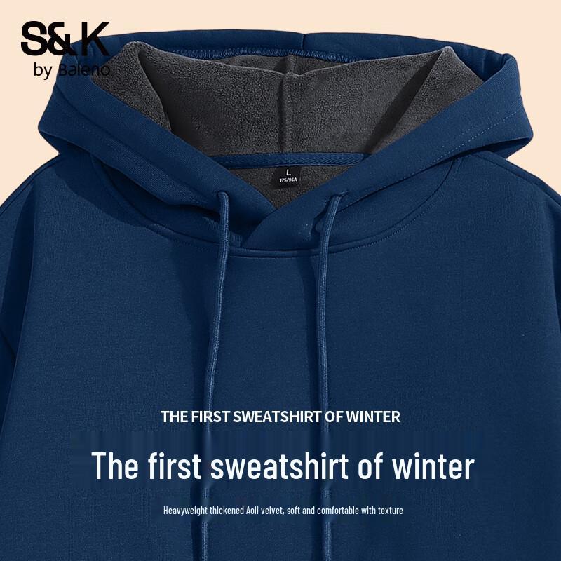 Baleno Men's Heavyweight Fleece Lined Hooded Sweatshirt