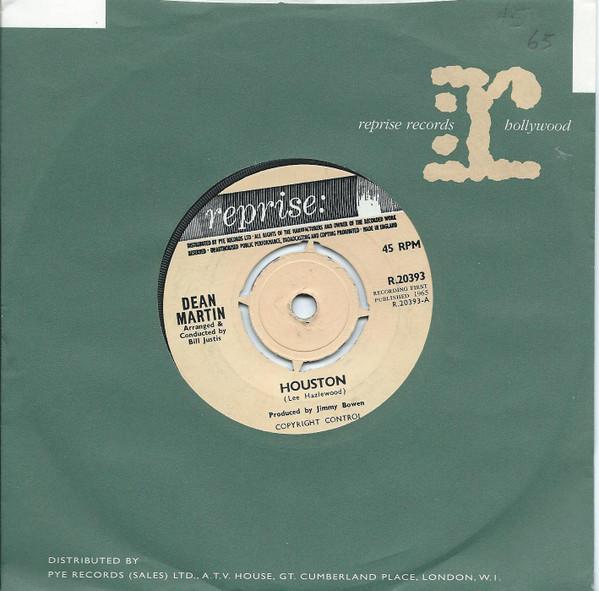 

7inch Record DEAN MARTIN - Houston R20393 Reprise Records 1965 UK Country Used