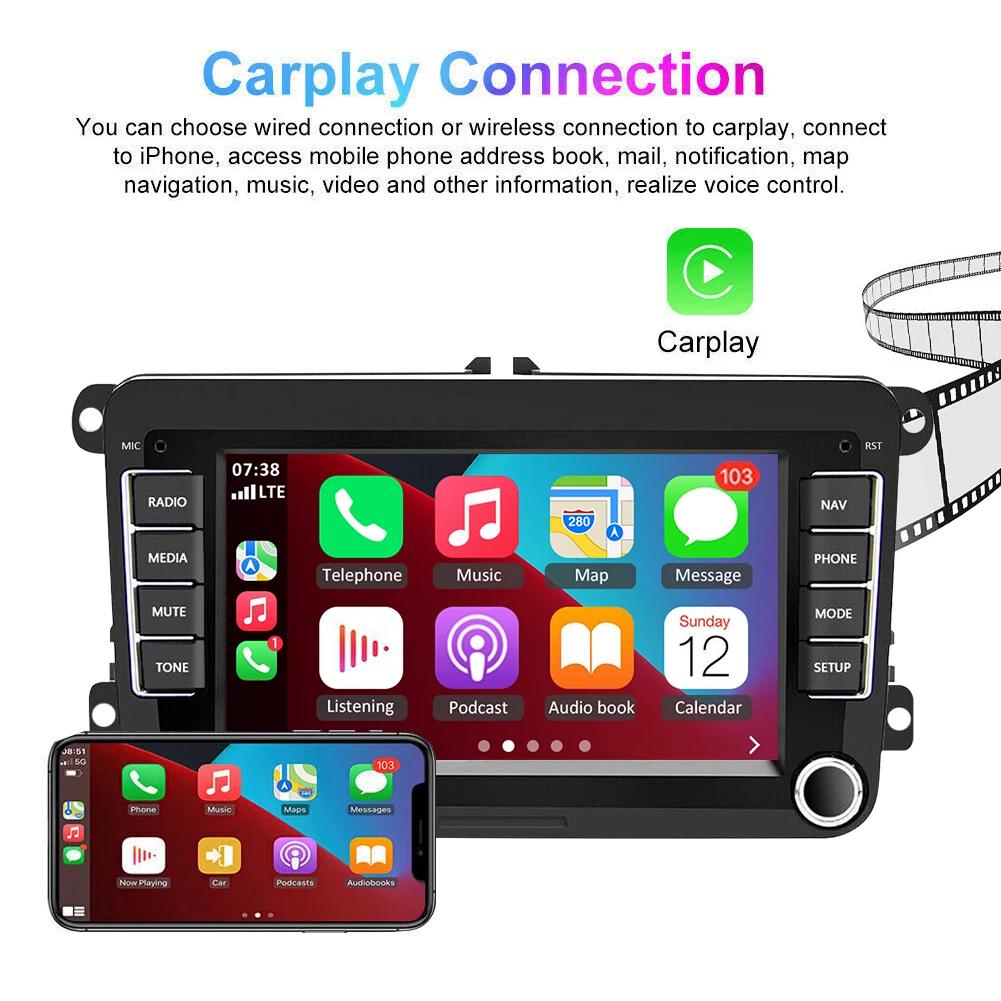 For Volkswagen Android 13 In-Car Navigation 7-inch (Button Version) - Featuring CarPlay and Android Auto, 2+32GB