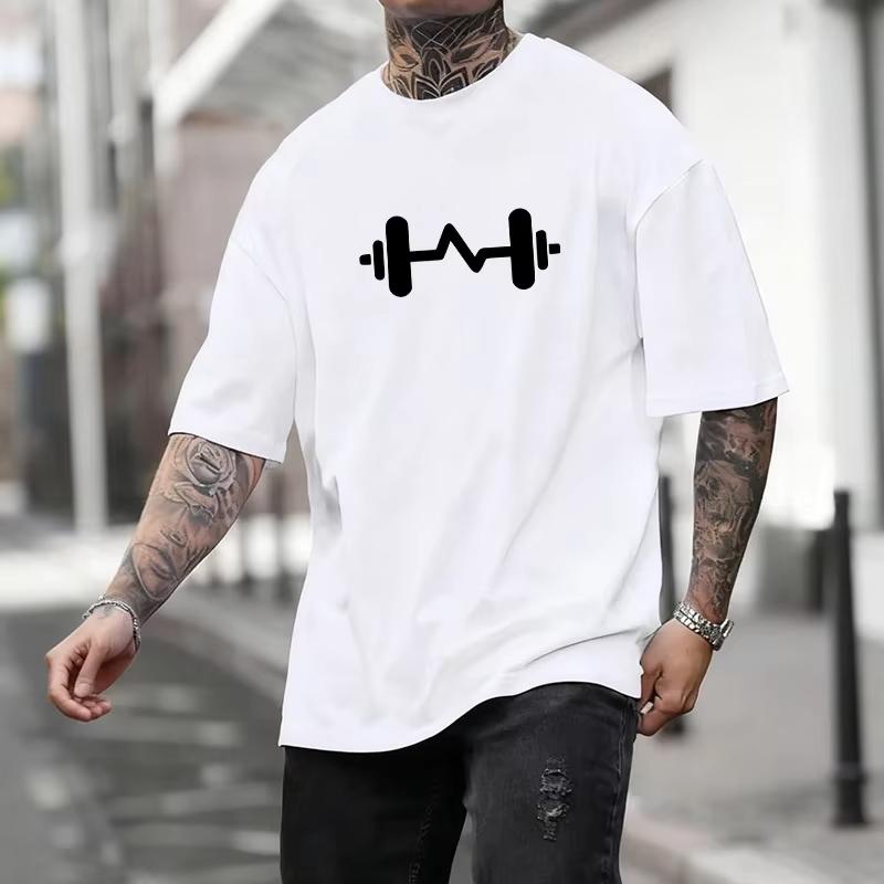 

2026new Cotton Mens T-shirt Print Casual Short Sleeve Outdoors Sports Loose Tees Daily Street Quality T-shirt Summer Black White S разноцветный