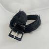 Long-pile Leather Belt, Light Luxury Fur, Innovative Design, Gradient Color, Street Trend, Cool and Stylish Furry Belt