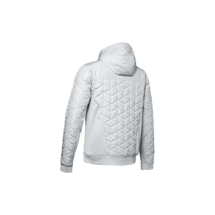 Under Armour Sports Training Warm Hooded Jacket Men Jacket White Gray 1342692-014