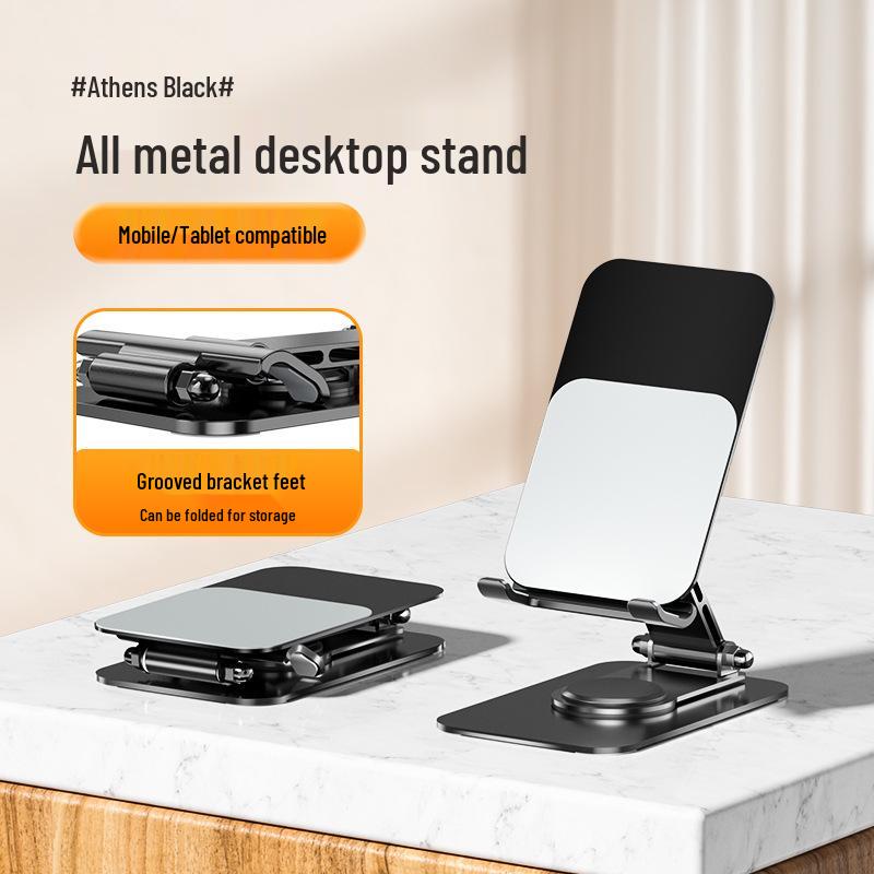 Foldable Metal Phone & Tablet Holder for Desktop Live Streaming