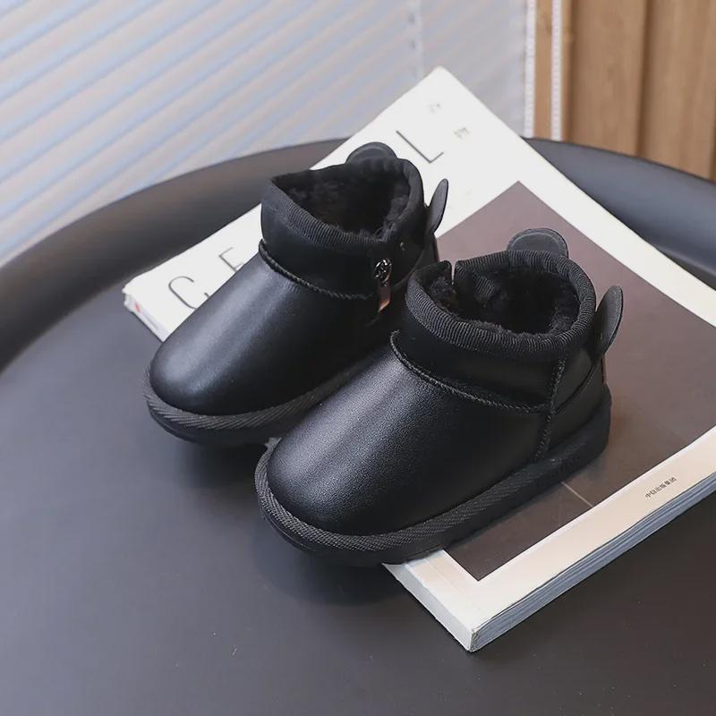 2023 Kids' Winter Cotton Snow Boots - Warm, All-Match Shoes for Boys & Girls, Trendy Short Boots