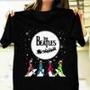 Top Santa The Beatles Walking Across Abbey Road Christmas , Size S To 5XL Unisex T-Shirt
