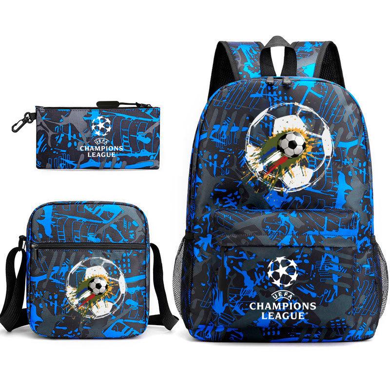 Sports Football Team Print Youth Primary and Secondary School Students C Luo Schoolbag Men and Women Leisure Travel Backpack CR7