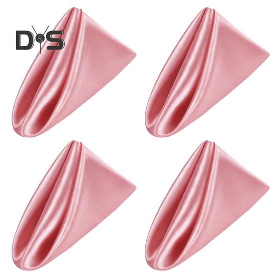 

Набір серветок, які миються, з 4 шт. Посилені краї, яскраві кольори, які легко чистяться, багаторазові серветки, прикраси для вечері рожевий колір золота