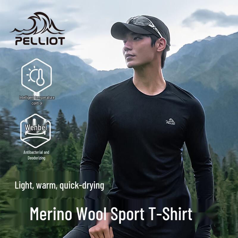 

Pelliot Men s Outdoor Quick-Dry Anti-Bacterial Long Sleeve T-Shirt M