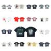 Herren locker geschnittenes Baumwoll-T-Shirt mit kreativem Buchstabenaufdruck lässiges Kurzarm-T-Shirt Herbst