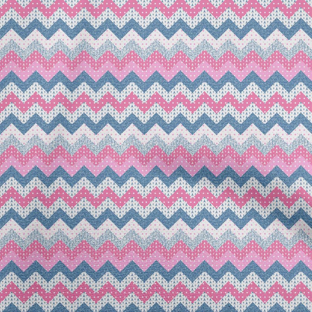 oneOone Cotton Flex Light Blue Fabric Chevron Craft Projects Decor Fabric Printed By The Yard 40 Inch