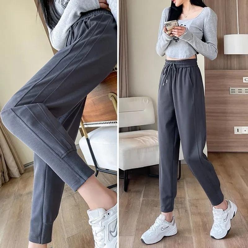 Autumn Winter Sweatpants Women High Waist Loose Harun Trousers Radish Casual Straight Pants Female
