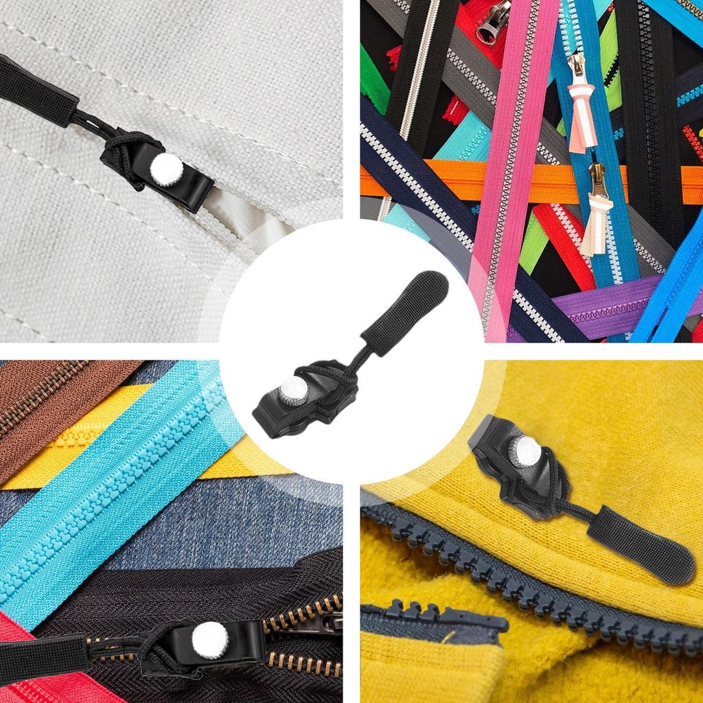 10PCS Universal Zipper Lock Head Quick Installation Detachable Zipper Head for Jackets Luggage Bags Replacing Slider Lock Repair