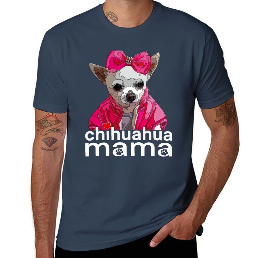 Lovely Chihuahua Mama With A Bow Tshirt Simple Print Design Tshirt