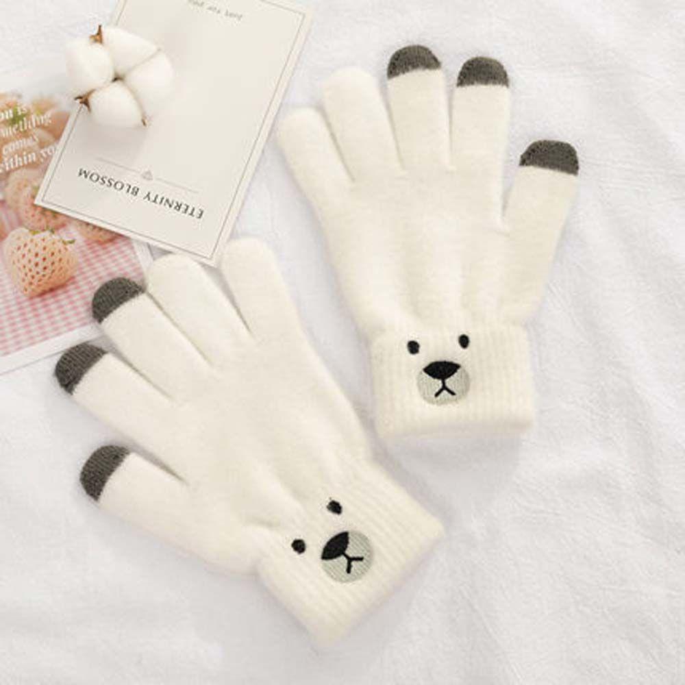 Five-finger Knitted Jacquard Women Driving Gloves  Gloves Female Gloves Wool Mittens