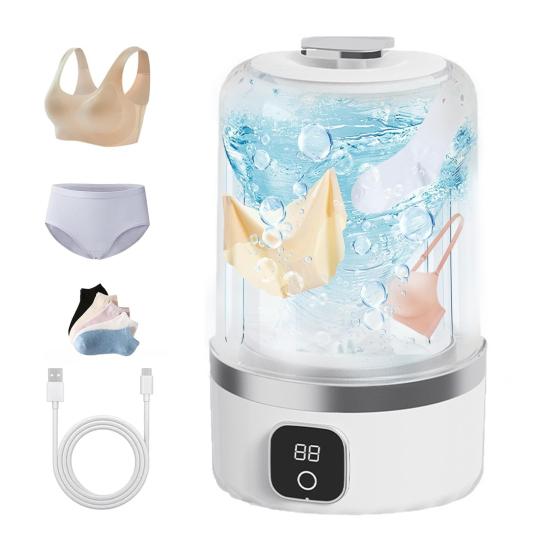 

Automatic Wireless Mini Washer Laundry Machine Large Capacity User-Friendly Rechargeable Baby Clothes Underwear Washing Machine світло-синій колір