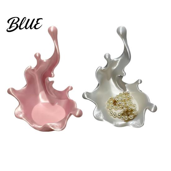 Streamlined Jewelry Dish 3D Printed Tray Water Splash Design Organizer Ring And Earring