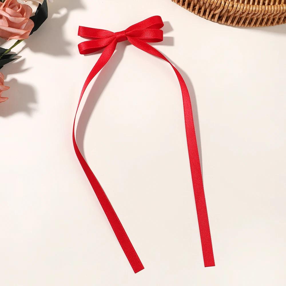 1 Stück/Los Ballettstil Mädchen Schleife Langes Band Haarspange Süßes Mädchen Halb Zusammengebundenes Haar Kopfschmuck Stil Mode Haarschmuck