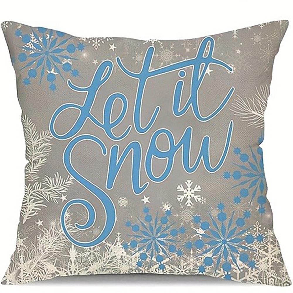 Christmas Pillowcases: Santa, Snow, Winter Gnome & Snowman Designs Sofa Bed Cushion Cover, New Year Home Decoration