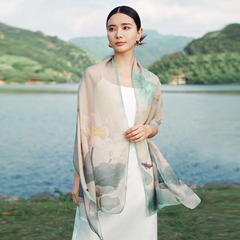 Wanshili Mulberry Silk Scarf Shawl for Women