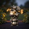 Unique Gift Solar Powered Frogs Garden Lanterns Resins Sculpture Waterproof Ornament For Outdoor Lawn Yard Home Decors