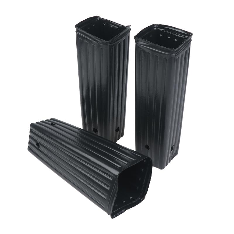 20Pcs Plastic Deep Nursery Pots Treepots With Ventilation And Drainage Black Square Seed Starting Pots Flower Plant Containers