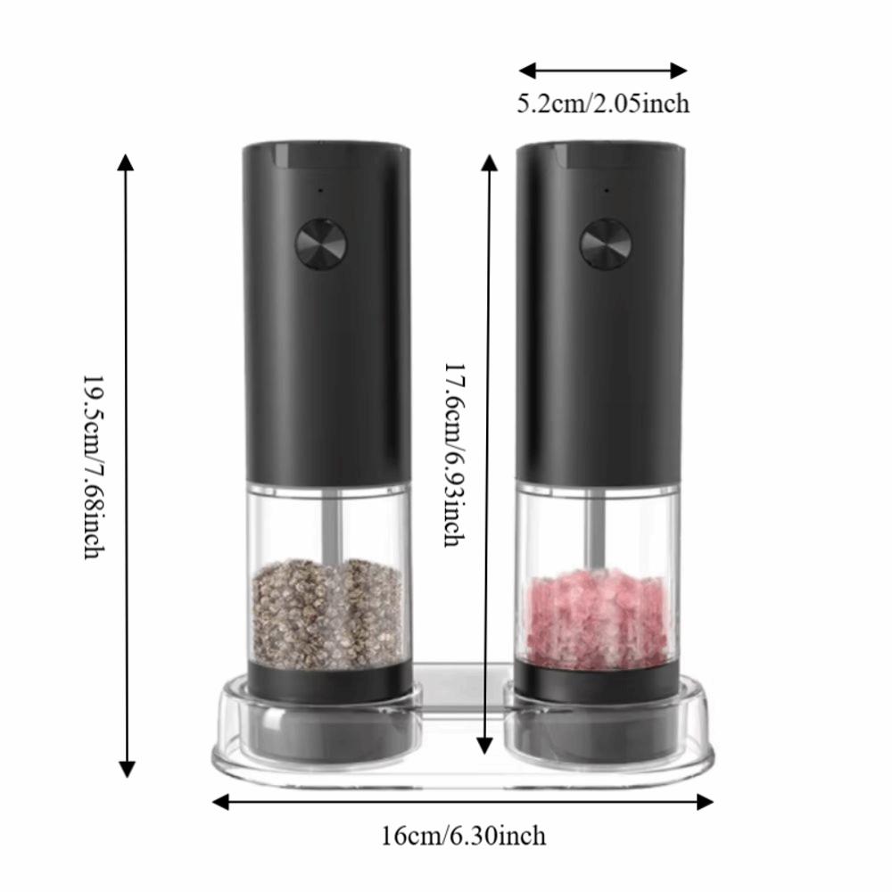 With Adjustable Coarseness Automatic Spice Mill Refillable Salt and Pepper Grinding Bottle Cooking