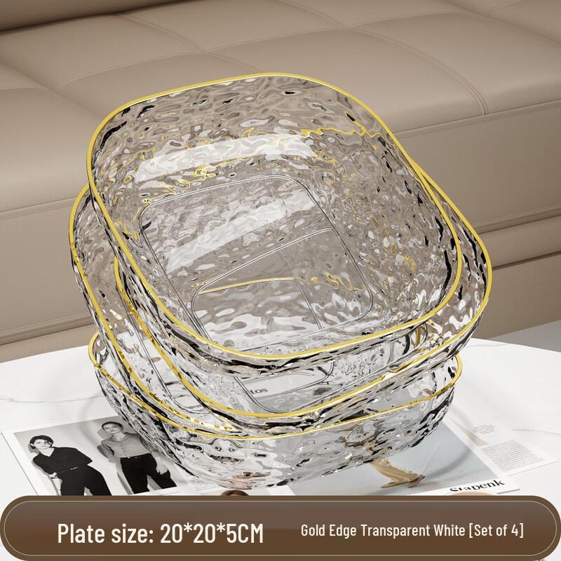Shougu Ins Light Luxury Transparent Fruit Plate