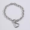 Titanium Steel Does Not Fade, Simple High-end Necklace Women's Fashion Stainless Steel Love Necklace  Stud Earrings Three-piece Set