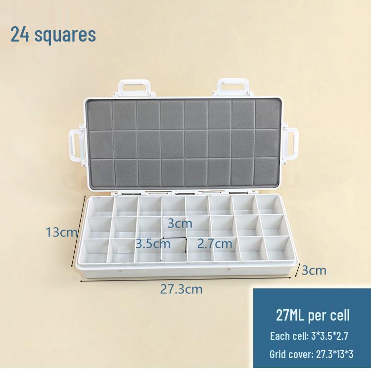 Flip-Top Gouache Acrylic Paint Box with Palette & Storage