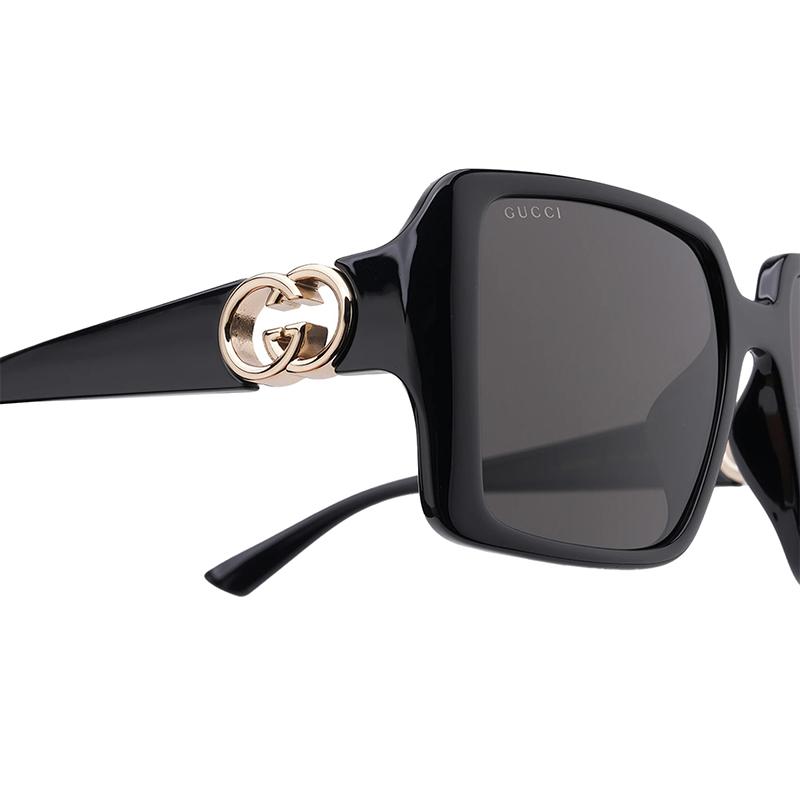 Gucci Logo Square Sunglasses Unisex Sunglasses Black GG1692SA001