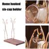 Space Saving Counter Mug Rack Space Efficient Mug Stand with 6 Hook Modern Kitchen and Living Room Cup Rack